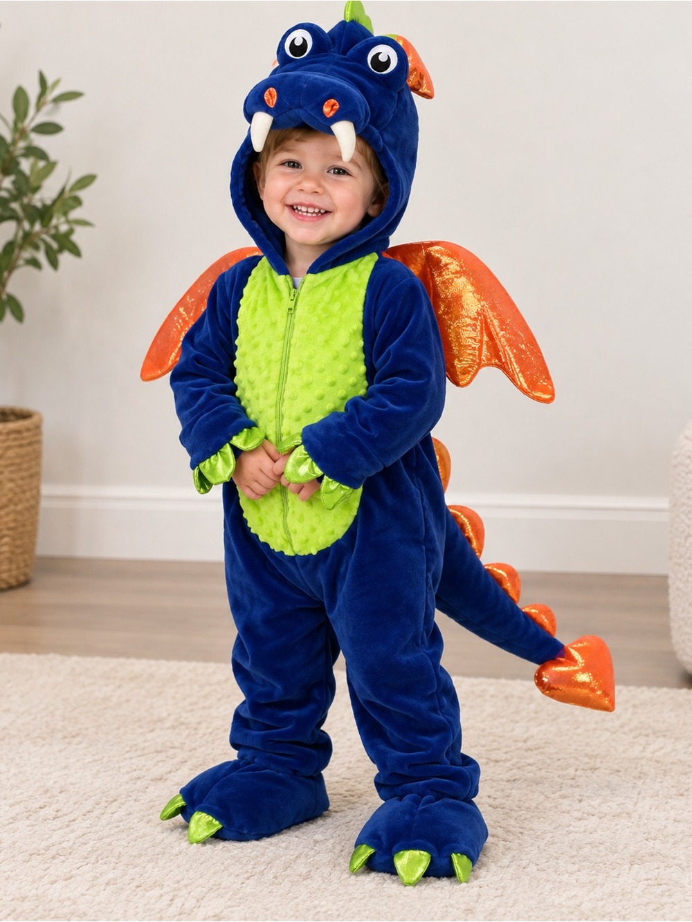 🐉 Dream Play Imagine Dragon Costume | Kids 2T | Blue & Green